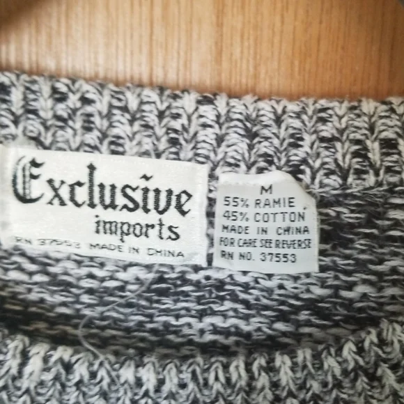 Vintage Retro Color Block 80's Sweater Sz Med - Picture 2 of 3